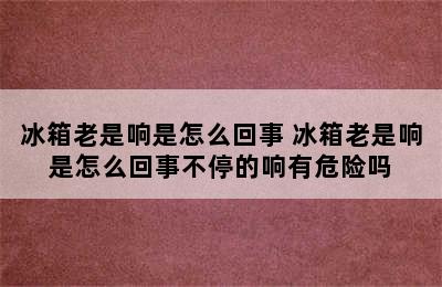 冰箱老是响是怎么回事 冰箱老是响是怎么回事不停的响有危险吗